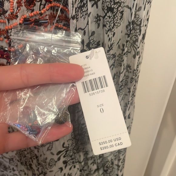 NWT Anthropologie Gisella beaded tunic dress size 0 - Picture 10 of 13